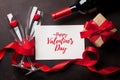 Valentine`s day greeting card Royalty Free Stock Photo