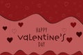 Valentine's day greeting card. stylish hanging hearts background for Valentine's day. illustration vector.