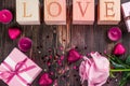 Valentine`s Day greeting card Royalty Free Stock Photo