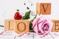 Valentine`s Day greeting card Royalty Free Stock Photo