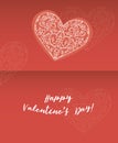 Valentine s day greeting cards. Ornate element design.