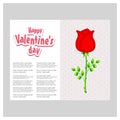 Valentine's day greetingscard with light background