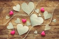 Valentine`s day, heap paper heart Royalty Free Stock Photo