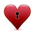 Valentine's day heart keyhole