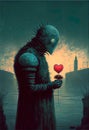 Love with Zdzislaw Beksinski style Postcard - Generative AI