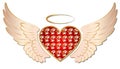 Valentine`s Day Heart with Wings