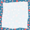 Valentine's Day Hearts (Blue Square Frame Edge for Social Media) - Background