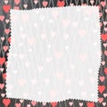 Valentine's Day Hearts (Gray and Red Square Frame Edge for Social Media) - Background
