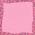 Valentine's Day Hearts (Mauve and rose Square Frame Edge for Social Media) - Background