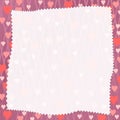 Valentine's Day Hearts (Mauve Square Frame Edge for Social Media) - Background