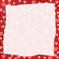 Valentine's Day Hearts (Red Square Frame Edge for Social Media) - Background