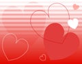 Valentine's Day Hearts Stripes Background Royalty Free Stock Photo