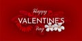 Valentine`s day horizontal card with flowers Royalty Free Stock Photo