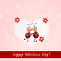 Valentine's day illustration with cute couple Royalty Free Stock Photo