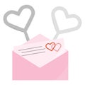 Valentine`s Day Key Heart Love letter Relationship Royalty Free Stock Photo