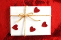 Valentine`s Day Letters and Envelopes with Bow and Red Heart Sti Royalty Free Stock Photo