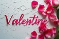 Valentine\'s Day Love Concept with Rose Petals