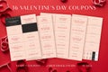 Valentines Day Love Coupons For Her, Printable Coupons, Valentines Day