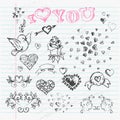 Valentine's Day Love & Hearts Sketch Notebook design