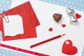 Valentine's day love message, unfinished Royalty Free Stock Photo