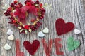 Valentine's Day Love messge on a rustic background