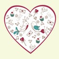 Valentine's day love postcard