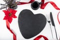 Valentine`s Day love romantic dinner setup Royalty Free Stock Photo