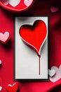 Valentine`s Day Love Romantic Hearts Beautiful Art Paintings red white lover frame blood