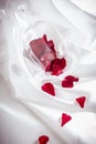 Love Rose petals in a wine glass