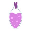 Valentine's Day love spell. Romatic potion jar. Vector Royalty Free Stock Photo