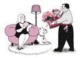 Valentine\'s Day. A man came to visit his beloved woman.