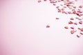 Sweet hearts on a pink background, with space for text. Valentine`s Day. Love concept. Mother`s day background Royalty Free Stock Photo