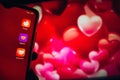 Valentine`s Day, Online Dating Apps, Hand Holding Your Phone