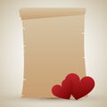 Valentines day parchment Royalty Free Stock Photo