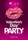 Valentine`s Day Party design template.