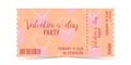 valentine s day party ticket