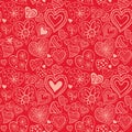 Valentines day pattern with heart