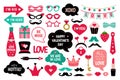 Valentine`s Day photo booth props photobooth set