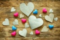 Valentine`s day, pile of paper cut heart Royalty Free Stock Photo