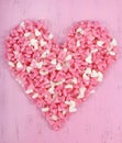 Valentine's Day pink and white jelly candy