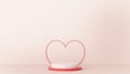 Valentine\'s Day podium abstract. scene with Valentine\'s object and pink background.