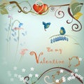 Valentine's Day post card Royalty Free Stock Photo