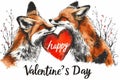 Valentine\'s Day postcard, February 14th the inscription \