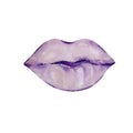 Valentine`s day, purple lips