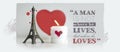 Valentine's Day Quotes with Candle, Hearth and Eiffel Tower Souv