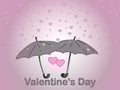 Valentine`s Day. A rain of heart.