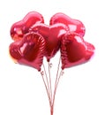 Valentine`s Day red ballons