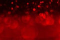 Red and black bokeh background. Valentine`s day red lights defocused background. Royalty Free Stock Photo