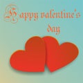 Valentine`s day red orange heart in desert abstract 3D vector Royalty Free Stock Photo