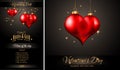 Valentine`s Day Restaurant Menu Template Background for Romantic Dinner Royalty Free Stock Photo